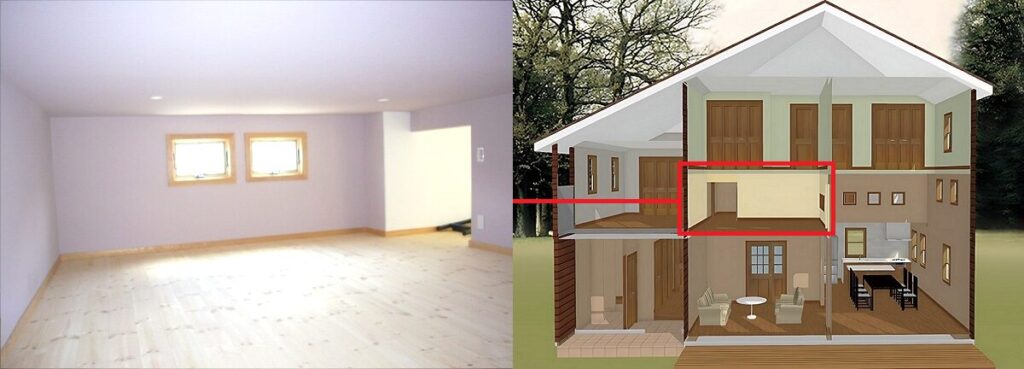 2.5階建ての家
