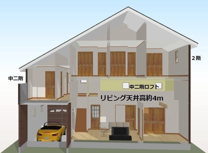 2.5階の家間取り