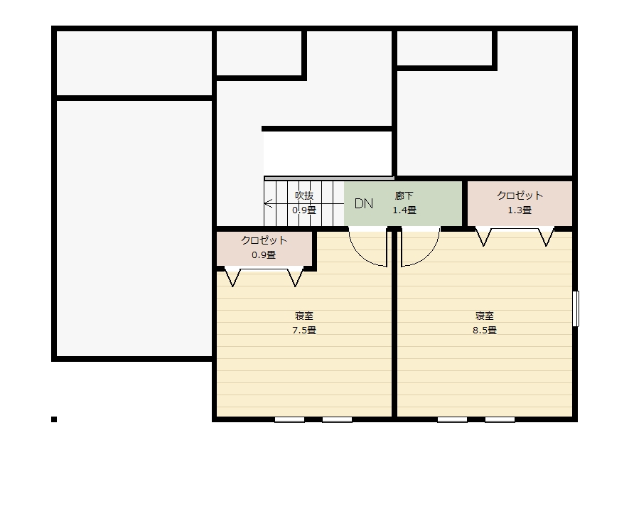 2.5階建ての家間取り