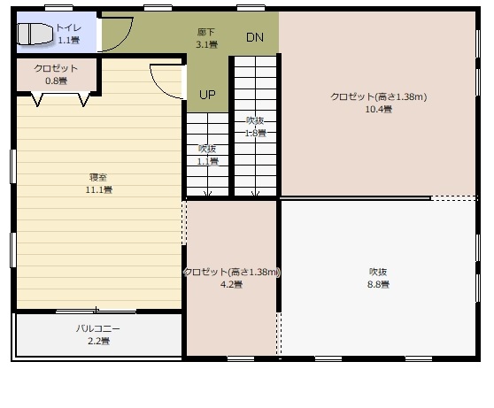 2.5階の家間取り