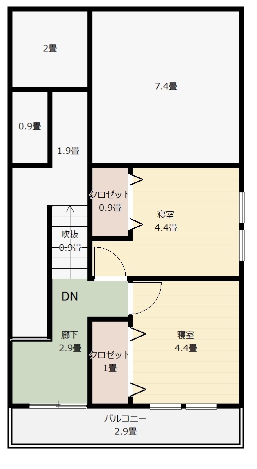 2.5階間取り